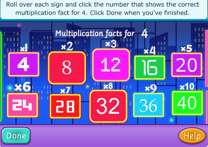 bbc multiplication table game